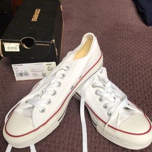 NWT White Converse All Star women shoe size 7.5